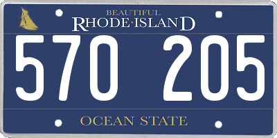 RI license plate 570205