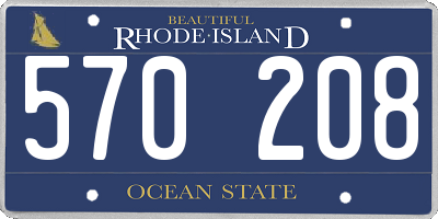 RI license plate 570208