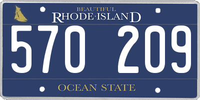 RI license plate 570209