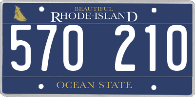 RI license plate 570210