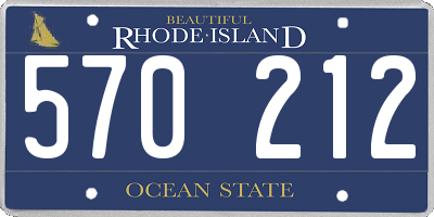 RI license plate 570212
