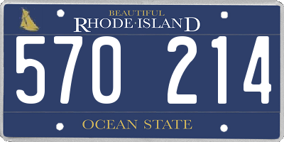 RI license plate 570214
