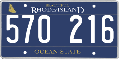 RI license plate 570216