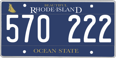 RI license plate 570222