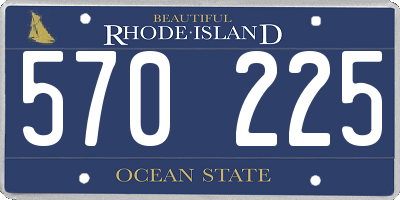 RI license plate 570225