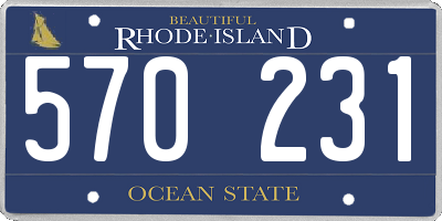 RI license plate 570231