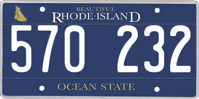 RI license plate 570232