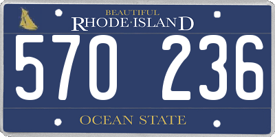 RI license plate 570236