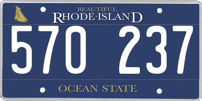 RI license plate 570237