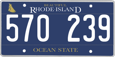 RI license plate 570239