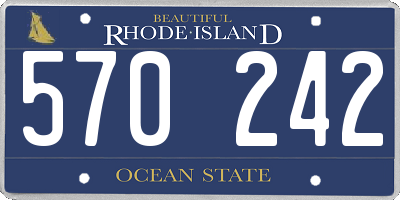 RI license plate 570242
