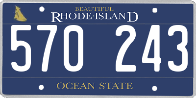 RI license plate 570243