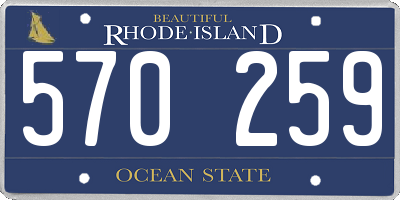 RI license plate 570259