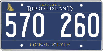 RI license plate 570260