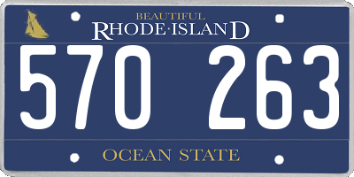 RI license plate 570263