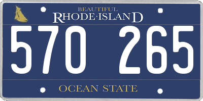 RI license plate 570265