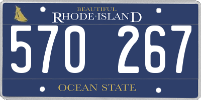 RI license plate 570267