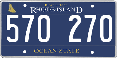 RI license plate 570270