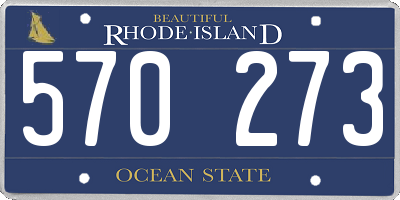 RI license plate 570273