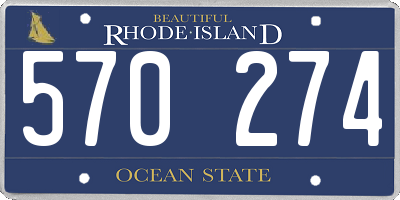 RI license plate 570274