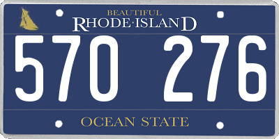 RI license plate 570276