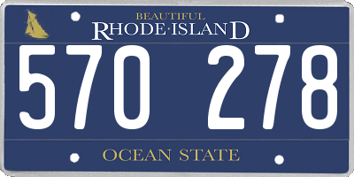 RI license plate 570278