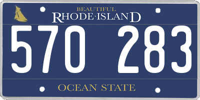 RI license plate 570283