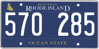 RI license plate 570285