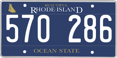 RI license plate 570286
