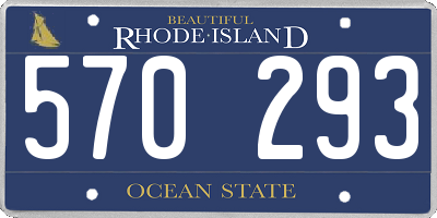 RI license plate 570293