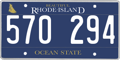 RI license plate 570294