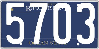 RI license plate 5703