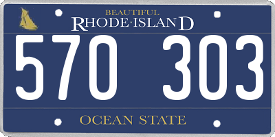 RI license plate 570303