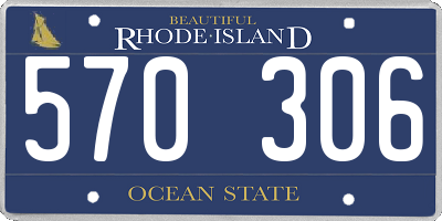 RI license plate 570306