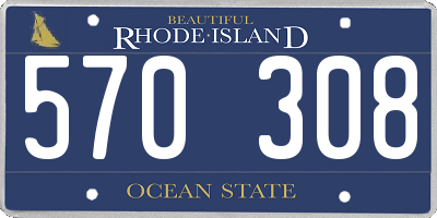 RI license plate 570308