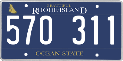 RI license plate 570311