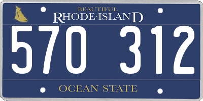 RI license plate 570312