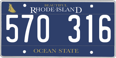 RI license plate 570316