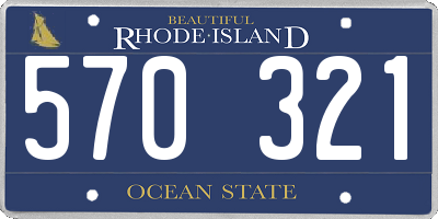 RI license plate 570321