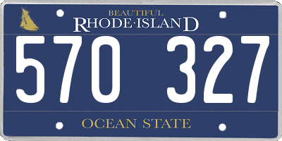 RI license plate 570327