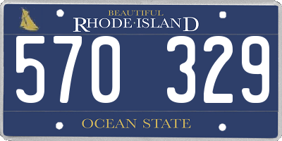 RI license plate 570329