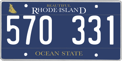 RI license plate 570331