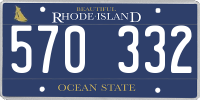 RI license plate 570332