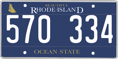 RI license plate 570334