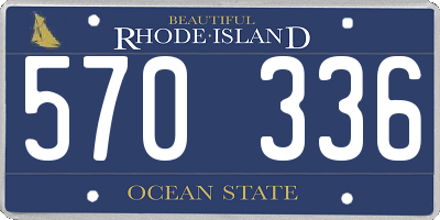 RI license plate 570336