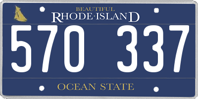 RI license plate 570337