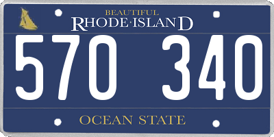 RI license plate 570340