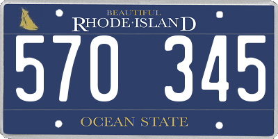 RI license plate 570345