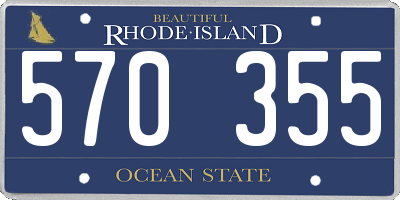RI license plate 570355