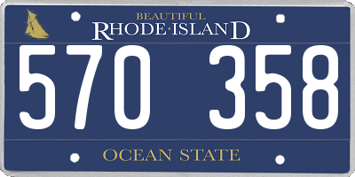 RI license plate 570358